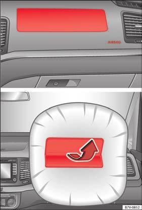 for the head and chest in the event of a severe frontal collision. Always remains as far away as possible from the front airbag.
