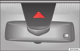 Driver assistance systems Operation mode Fig. 219 In the windscreen: field of vision of the lane assist system camera.