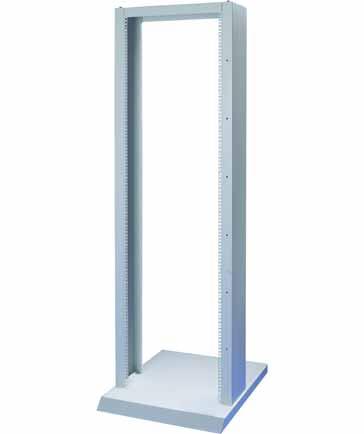 Cabinets 19" LAB RACK, STATIONARY Modular design with base/plinth and cover plate, please order uprights according to desired height separately Stationary load-carrying capacity 150 kg, at a defined