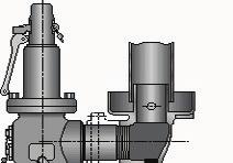 Safety and Relief Valves Drip Pan Elbow Model 299 Illustration shows a discharge elbow and drip pan unit attached to a safety valve with female NPT outlet.