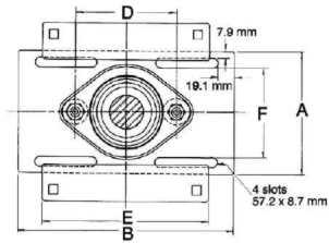 PBS - "Angle Type" Pillow Block This has a right-angled base so that the shaft can be mounted parallel to the mounting surface and is used witha "MST" type