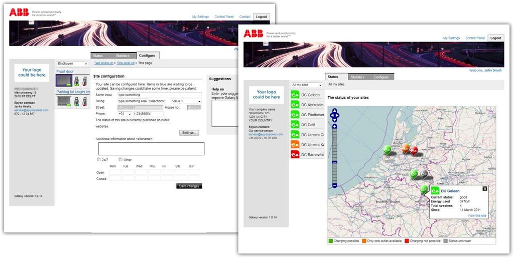 Galaxy webbased management tools Feature overview The Galaxy web application is ABB s off-the-shelf management tool designed to interact seamlessly with any Terra charging system Tool allows charging