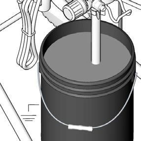 Align setting indicator with Prime/Clean setting on Pressure Control knob until pump starts, page 11. WASTE ti22205a ti9652a 8.