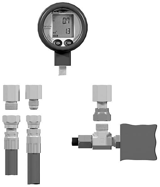 4300 atalog iagnostic, Orifice, leed dapters NPT and SE-OR iagnostic Gauge dapters Parker s NPT and SE-OR direct-connect pressure gauge adapters are available in the most common North merican