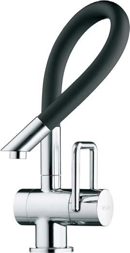 The flexible spout is fashioned from three layers: a synthetic water-bearing hose contained within a flexible