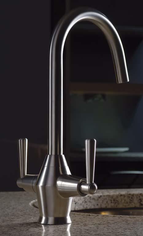 Taura Taura monobloc with swan swivel spout and side lever. Ref.