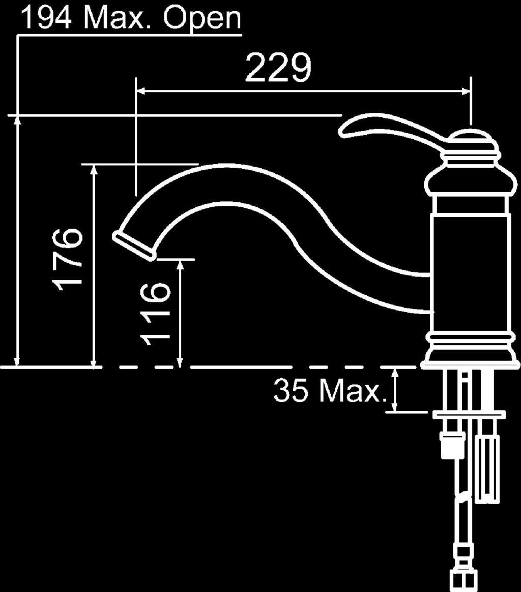 K12175W Gentry water pump style single lever