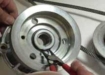 Check the condition and the function of the thread; the bolt should turn smoothly.