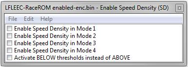 Can I switch between MAF and Speed Density on the fly? Yes, you can enable or disable SD in any of the 4 modes. You can also use the Hybrid SD function in any or all of the 4 map switch modes.
