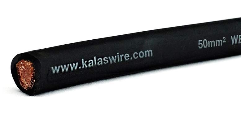 Metric Welding Cable Highly Flexible Annealed 30 gauge bare copper conductor, insulated with an EPDM jacket.