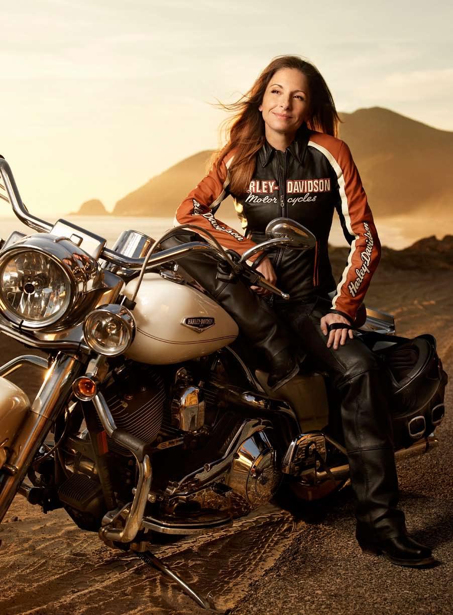 Deborah Dimiceli with her Harley-Davidson Road King