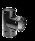 Duralack Single-Wall Stovepipe Duralack Tee with Clean-Out Cap