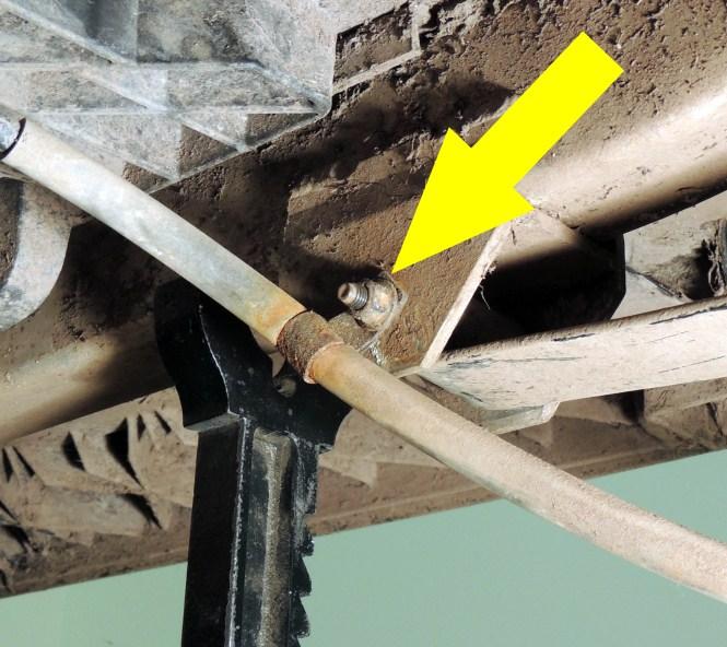 4. Next remove the front portion of the leaf spring by removing front pivot bolt.
