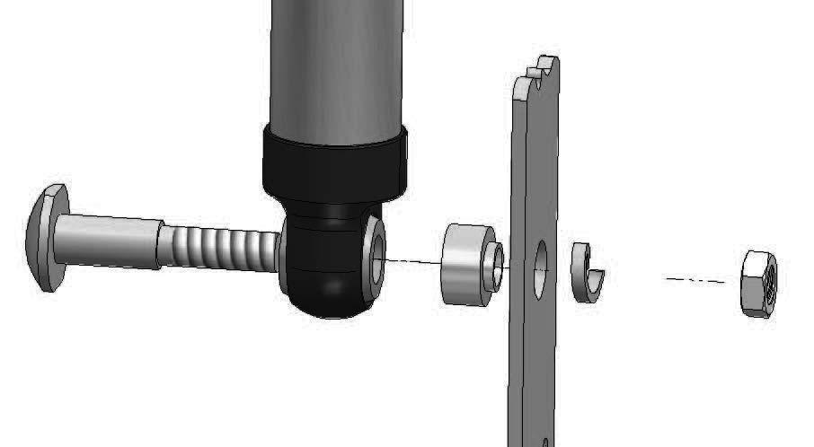 9. Shock Installation & Adjustment 6. The Lower Shock is Bolted to the Lower Shock Mount using the supplied Cantilever Pin. Insert the Cantilever Pin into the Shock Bushing.