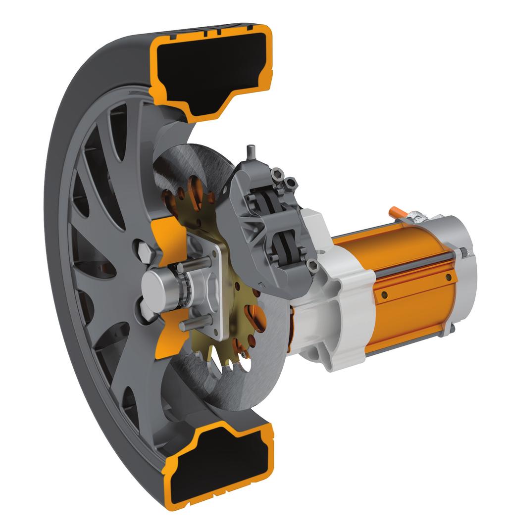 ELECTRIC POWERTRAIN The ECOmove InWheel electric Powertrain is powerful and compact. Based on a compact traction motor the full power-train is located within the wheel.