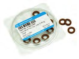AGILenT PArTS And SuPPLIeS Liner o-rings Liners are sealed in the inlet with O-rings or graphite seals Graphite seals are used when inlet temperatures exceed 350 C Fluorocarbon O-ring seals are