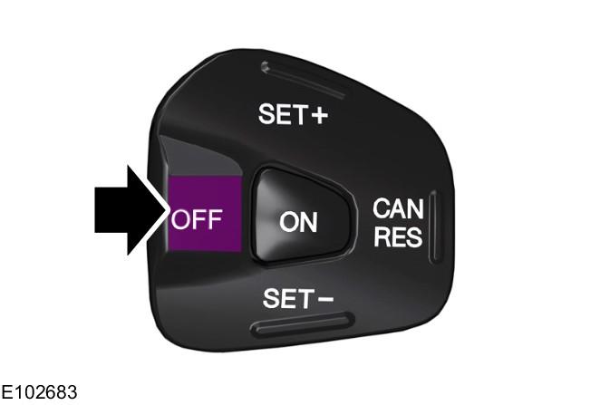 Cancelling the Set Speed Press the brake pedal or the CAN RES switch.