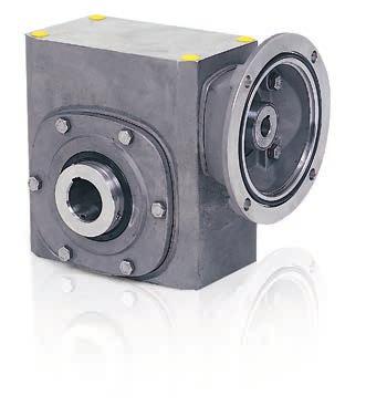 Stainless steel right angle, Quill type hollow shaft gear reducer These stainless steel, hollow bore reducers are designed for applications where use of caustic cleaning solutions and regular