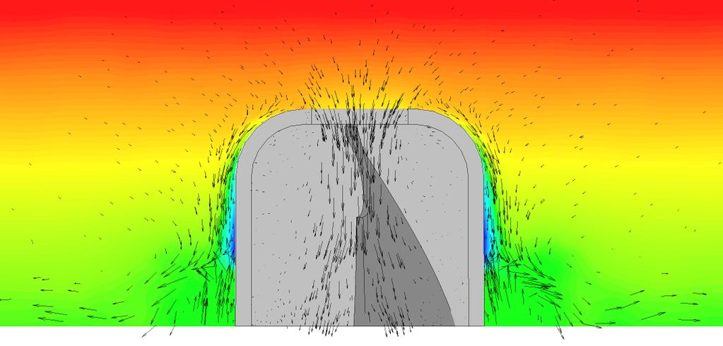 normalized massflow [-] normalized massflow [-] 1213, Page 7 Figure 4: Pressure distribution and flow field in the vicinity of the suction hole The Figures 5, 6 and 7 illustrate the mass flow rate at