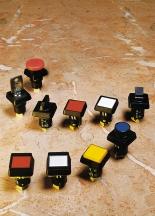 General data TAST pushbutton range Illuminable pushbuttons and signal lamps. Please order lamps/leds separately. Mounting hole diameter: 6.2 mm 42 V/00 ma max.