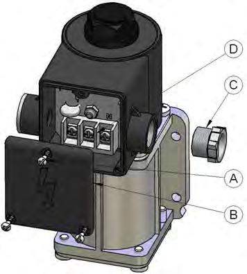 Place screws (A) and tighten screws. Wiring DIN plug - MS Follow the instructions supplied by the appliance manufacturer as shown in the figures below.