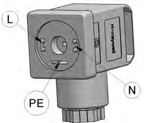 CHECKOUT Figure 18: Connection through PG11 bushing Wiring DIN plug Follow the instructions supplied by the appliance manufacturer as shown in the figures below.
