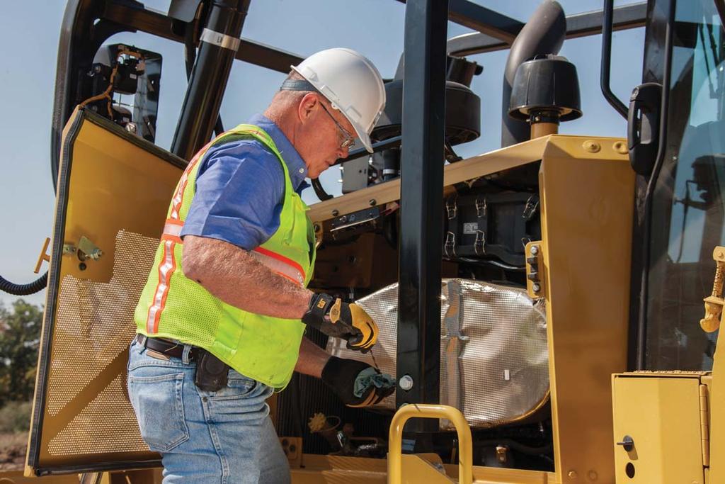 Serviceability and Customer Support When uptime counts Ease of Service Like all Cat machines, the D6T is designed to help you get routine service done quickly