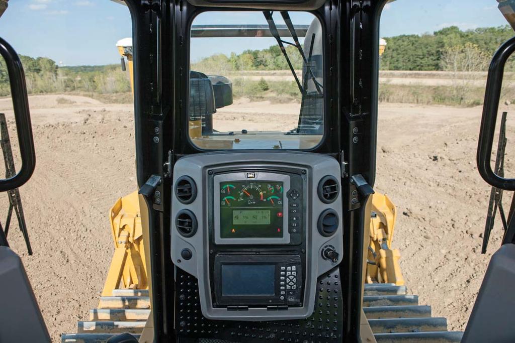 Operator Environment Comfort and productivity The latest D6T offers operators added comforts like a quieter cab, easy closing cab doors, a heated/ventilated seat option, manually adjustable armrests