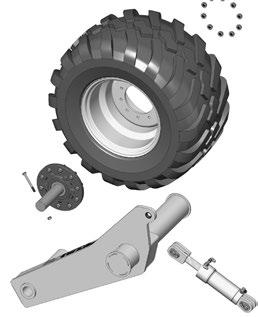 Wheel & Rockshaft Components Center Wheel Rockshaft Components NOTE: Position decal when cylinder extended approx.