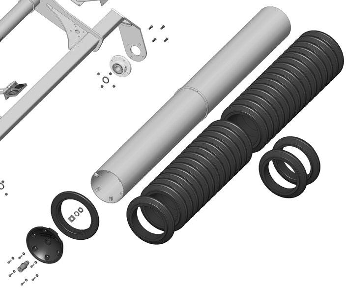 Rubber Roller Components m Roller 11729 - Roller Assembly Components 11722 - Axle Lock Nut (2) 11716 - Axle Key (2) 1172 - Axle Lock Washer (2) 11712 - End Plate (2) 1170 - Tube Assembly (1) 11717 -