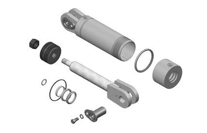 Hydraulic Cylinders MASTER CYLINDER WITH SPACER STOP 12570 - Cylinder, 4-1/2 x 8 x 2 12269 - Lock nut, 1 UNF GR5 Unitorque (1) 12299 - Piston, Unitised (1) 12572 - Barrel (1) 12586 - Lock Ring (1)