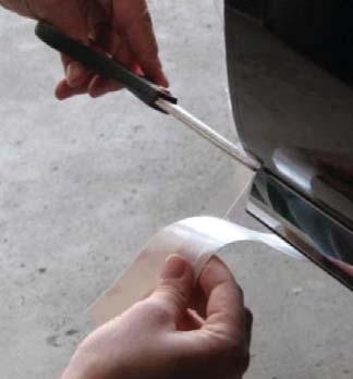 NOTE: Use caution with cutting tools, as sharp blades can cause serious injury or harm paint.