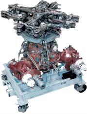 S-92 main transmission features a unique planetary gear system, and utilizes advanced materials for long life.