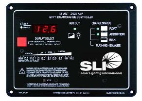 Solar Lighting International s new solar charge controller charges 12V batteries at up to 30 amps from conventional 36 cell 12V PV modules.