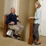 Powered options Your existing Elan stairlift can, at any time, be upgraded with three powered options, powered swivel action, powered folding footrest and powered folding rail.