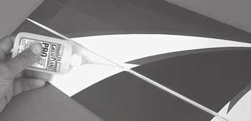5. Deflect each aileron up and down until the beveled edge lies flat with the TE of the wing panel.
