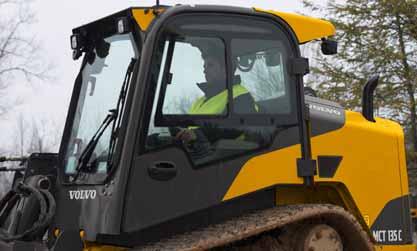 Comfort cab The new skid steer loader cab is spacious and safe.