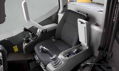 Increased comfort means extended operator productivity.
