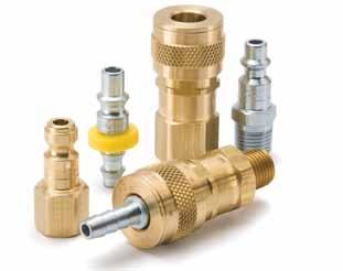 Pneumatic Quick Couplings General Purpose Universal Couplers Accepts three types of Nipples Push-to-connect sleeve, single shut off UC Series Pneumatic Quick Couplers connect with Industrial
