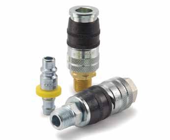 Pneumatic Quick Couplings Special Purpose E-z-mate Series Couplers (Exhaust) Accepts Industrial Interchange Nipples Push-to-connect sleeve A Pneumatics E-z-mate Series are exhaust type quick couplers