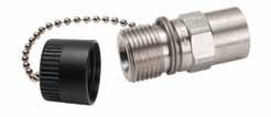 Features: 303 stainless steel body Rated pressure up to 0,000 psi and 7,000 psi intermittent pressure Small diameter mating seal keeps separation forces to a minimum, allowing easier threaded