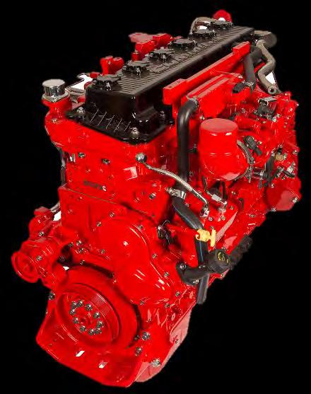 ignited, in-line 6 cylinder, turbocharged, CAC Displacement 8.9 liter (726.