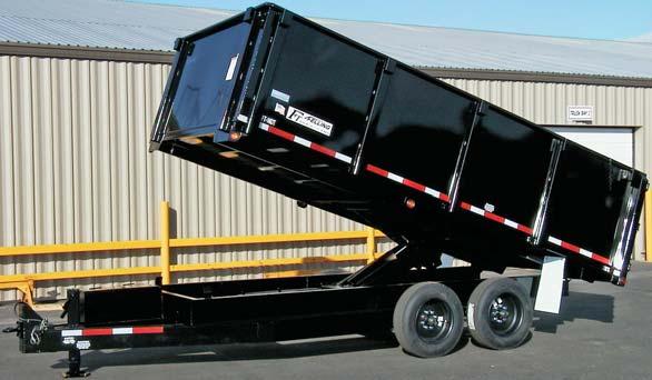 DT-DO Series dump trailers are available in GVWRs ranging from 15,000 to 20,000 pounds.