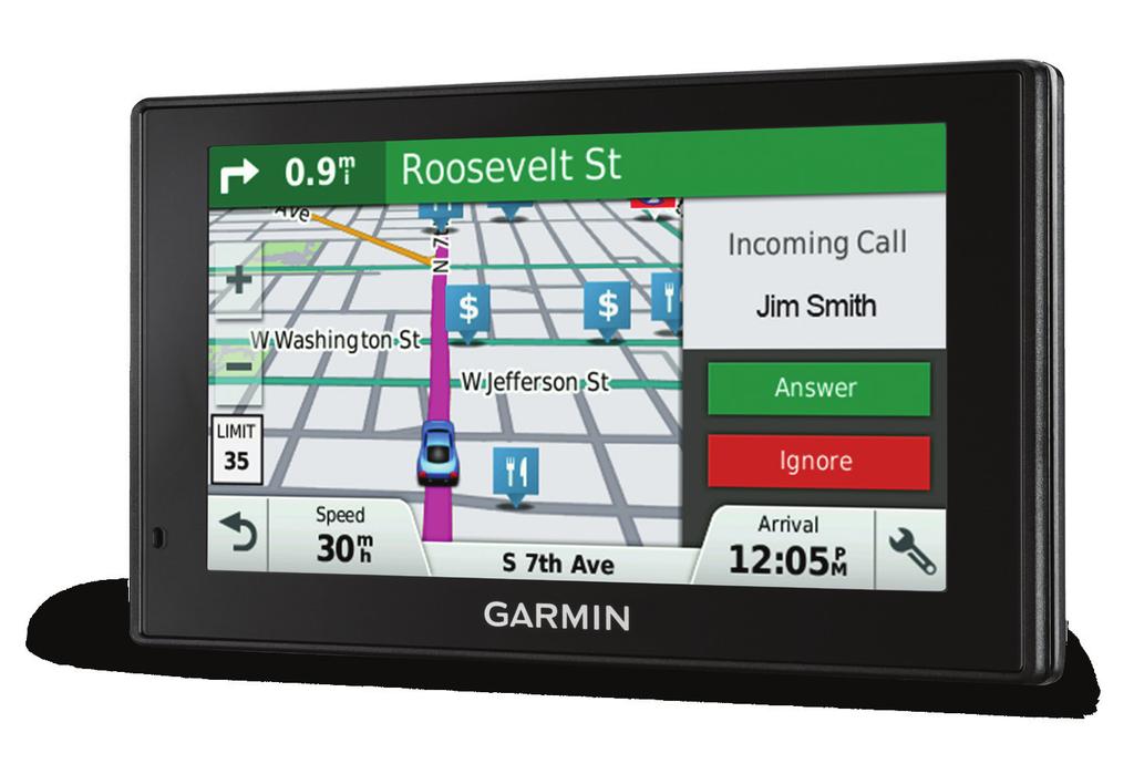 SMART CONNECTIONS Staying in the loop shouldn t mean losing focus of the road ahead. We get it. So we brought smart notifications to your GPS navigator s display.