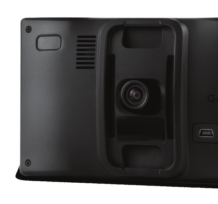 CAMERA-ASSISTED Offering the protection of an eyewitness that never blinks, Garmin DriveAssist comes with a built-in dash cam that