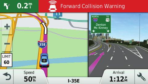 Garmin Real Vision When approaching select destinations, your navigation display will switch to camera view and a bright arrow will point