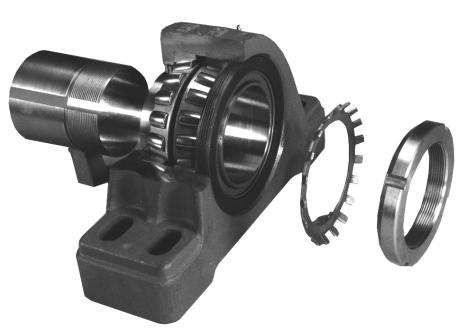 New Link-Belt Max Mount Spherical Roller Bearing Seal Variety Housing design includes Anti-Blowout Shoulder (ABS) to retain seal and allow grease to purge during lubrication.