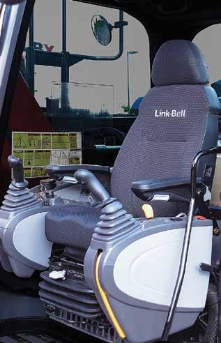 Mechanical suspension is standard, with air suspension, seat tilting adjustment and seat heaters available as options.
