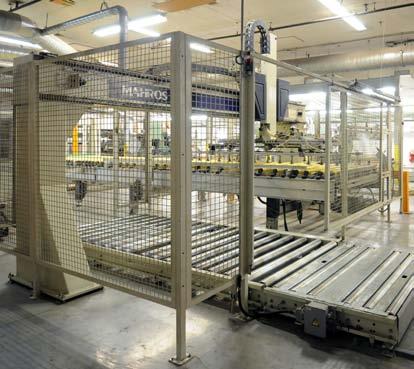 LATE MODEL & PRISTINE CNC DOUBLE ENDED TENONING LINE 2006 MAHROS RUNNER/D/SSL vacuum feeder/stacker SCMI 126