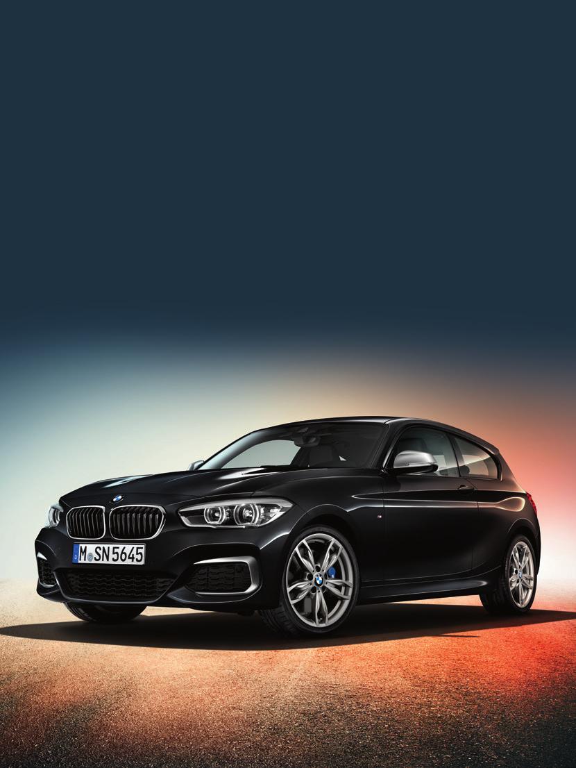 Model Range M140i Highlights 4 M140i Highlights In addition / replacement to M Sport models 18" light alloy M Doublespoke style 436 M wheels with Highgrip tyres Airblades, Ferric Grey Air